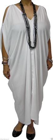 Plus Size Cold Shoulder Toga Dress - Black or White (Size 16 - 20) | eBay