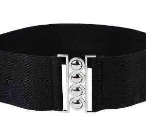 Black Elastic Stretch Belt