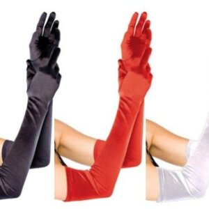 Long Satin Type Evening Costume Gloves