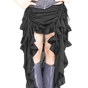 Black Steampunk Burlesque Skirt