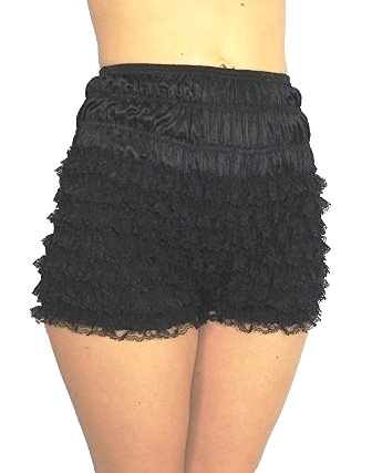 Black Rockabilly Retro Ruffle Lace Pettipants Bloomers Witches Britches ...