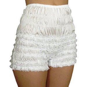 White Retro Ruffle Pettipants Witches Britches