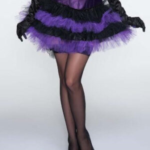 Purple And Black Burlesque Layered Ruffle Tutu Skirt