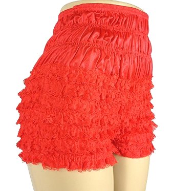 Red Rockabilly Retro Ruffle Lace Pettipants Bloomers Witches Britches ...