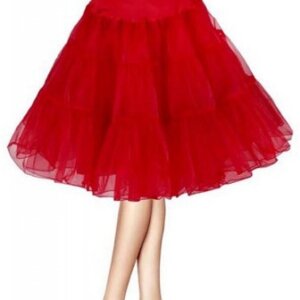 red crinoline layered petticoat