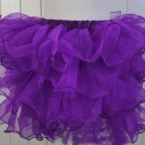 purple layered tutu mini skirt