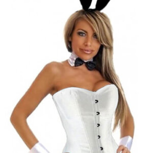 White playboy bunny corset costume