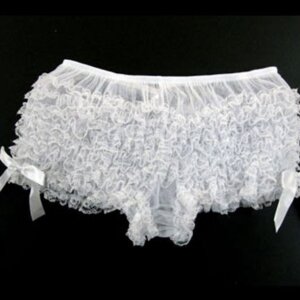 White Frilly Lace Knickers Side Bows